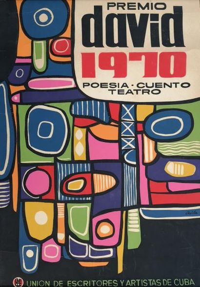 null PREMIO DAVID 1970 POESIA. CUENTO TEATRO Sérigraphie 70 x 48,5 cm
Signée Avila...