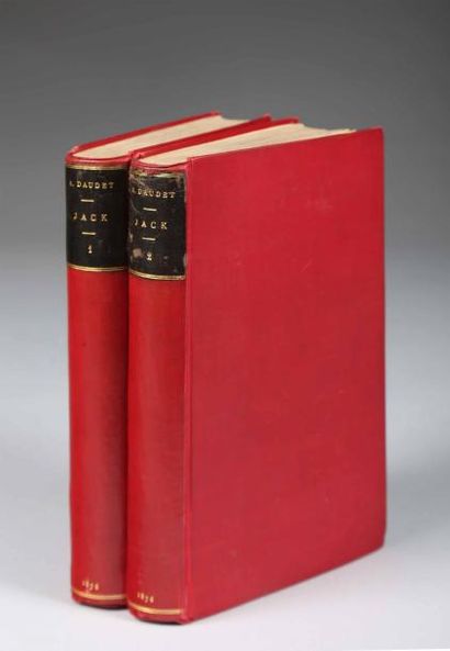 DAUDET (Alphonse) Jack. Moeurs contemporaines. Paris, Dentu, 1876. 2 volumes in-12,...