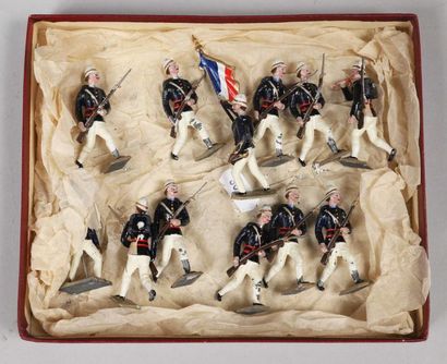CBG Ronde Bosse: boite d'Infanterie Coloniale à l'assaut, réf. 214/12 (éclats de...