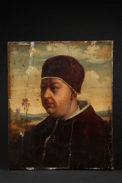 null D'après Raffaello Sanzio dit Raphaël (1483-1520)

Portrait de Léon X

Huile...