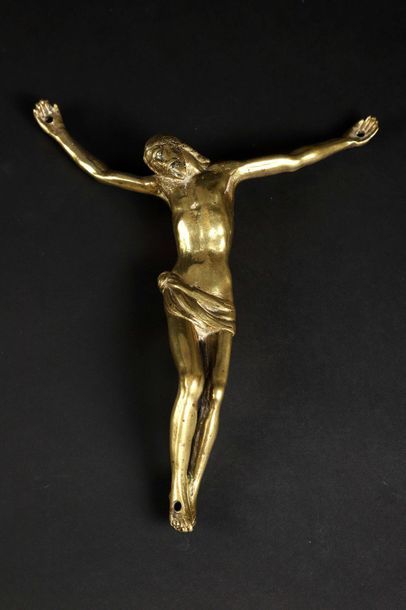 null Un crucifix en bronze d'applique, fonte italienne du XVIIe siècle

H : 23 c...