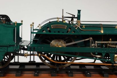 null Maquette, à l'échelle 1/10, d'une locomotive et tender ‘Crampton' comme manufacturée...