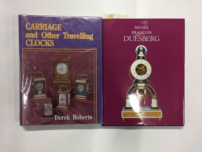 ROBERTS, Derek. Carriage and other travelling clocks, 1993; Musée François Duesberg,...