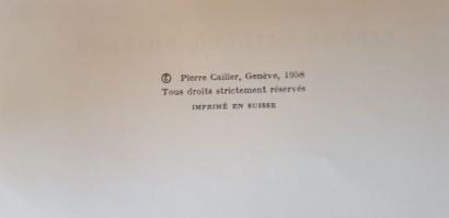 BERGE (Pierre) - Bernard Buffet Genève, Pierre Cailler, 1958. In-4, 44p. Broché,...