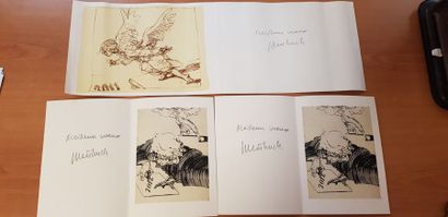 Claude WEISBUCH (1927 - 2014) Lot de 3 cartes de voeuxlithographiées, signées