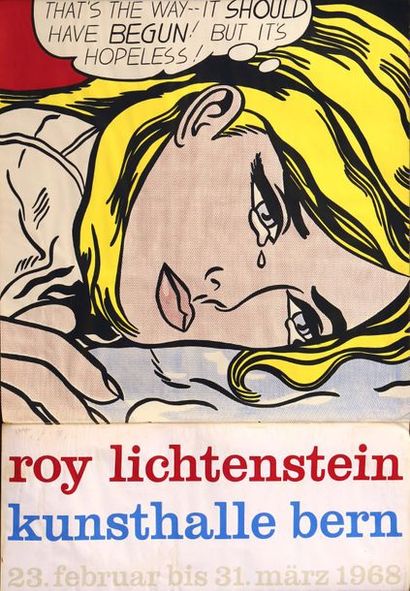 D'après Roy LICHTENSTEIN (1923-1997) Affiche Kunsthalle Bern, 1968 127 x 89 cm
Pliures,...