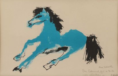 null Nina VIDROVITCH (1930)

Le cheval bleu

Gravure épreuve d'artiste n°XX/ XXX,...
