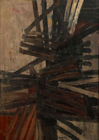 null François JOUSSELIN (1926-2009 ), huile sur toile, signée et datée 1954 en bas...
