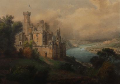 null François Edme RICOIS (1795-1881)

Le château STOLZENFELS 

Aquarelle et gouache...