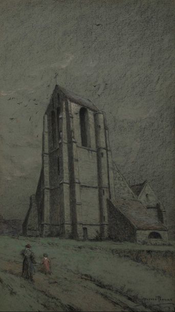null Pierre PRINS (1838-1913)

L'église Saint-Jean, GEMGOULF ? 

Pastel. 

Signée...