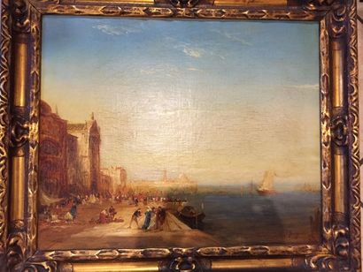 null Adolphe BACHMANN (c.1880-?)

Elégants sur le quai à Venise

Huile sur toile.

Signée...