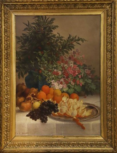 null A. L. REGNIER (XIX-XXème)

Un buffet de fruits

Huile sur toile. 

Signée en...
