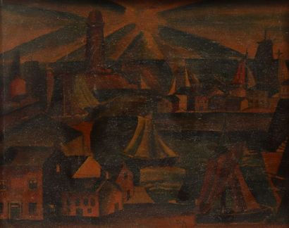 null Attribué à Raoul DUFY (1877-1964)

Le port

Huile sur panneau de bois

31 x...