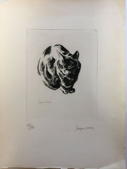 null Jacques NAM (1881-1974)

3 estampes scène de chats 

Contresignées en bas à...