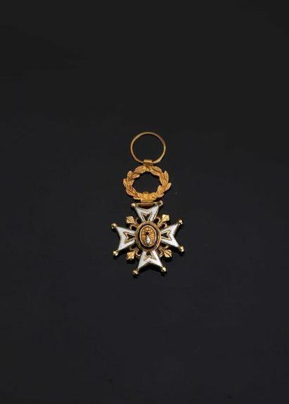 null Décoration miniature, grande croix de l'Ordre de Charles III, Espagne, or et...