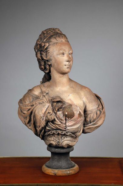 null Ecole Française début d'époque Louis XV, copie d'époque du buste de Madame du...