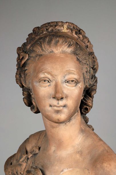null Ecole Française début d'époque Louis XV, copie d'époque du buste de Madame du...