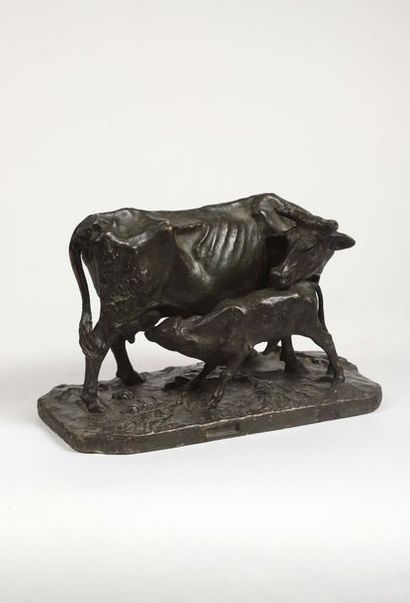 null Pierre-Jules MENE (1810-1879)

Vache et son veau

Plâtre signé, édition ancienne

15...