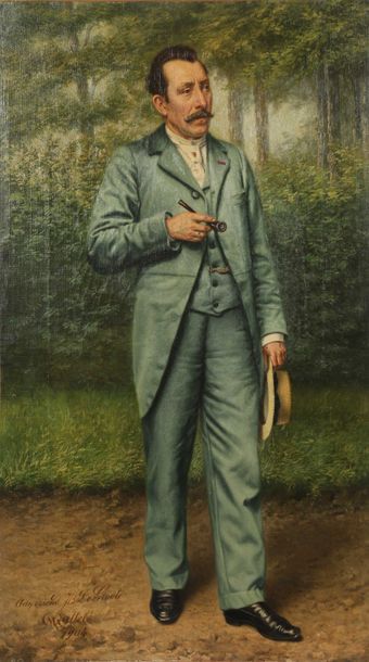 null Gustave MATTELE (XIX-XX)

Portrait d'homme au canotier, JB DE GROOTE (?)

Huile...