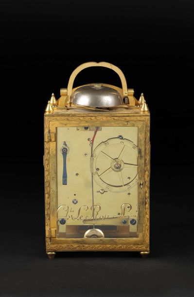null Horloge portative à réveil, signée ‘Charles Le Roy' (cadran et mouvement), vers...