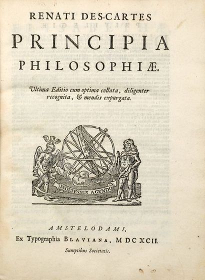 DESCARTES, René. Principia philosophiæ ultima editi ..., Amsterdam (ex typographia...