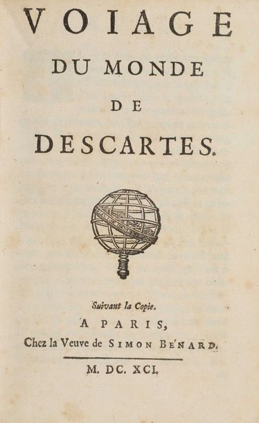 [DESCARTES]. DANIEL, Gabriel. Voiage du monde de Descartes, ‘suivant la copie' Paris...