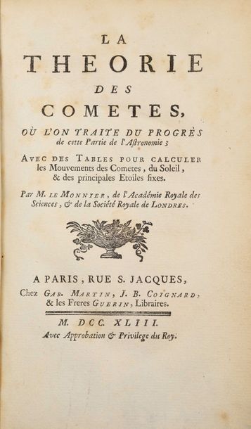 LE MONNIER, Pierre-Charles. La Théorie des cometes, où l'on traite du progrès de...