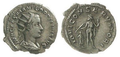 ROME Gordien III (238-244). Antoninien. R/L'empereur auprès de Jupiter nu tenant...