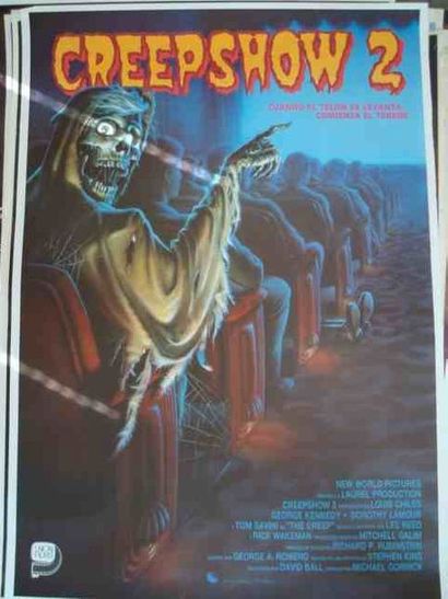 null Un ensemble de 5 affiches de cinéma sur le thème EPOUVANTE-HORREUR, 80X60 CREEP...