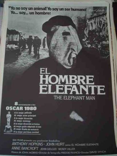 null Une affiche de cinéma sur le thème EPOUVANTE-HORREUR, 80X60 ELEPHANT MAN.