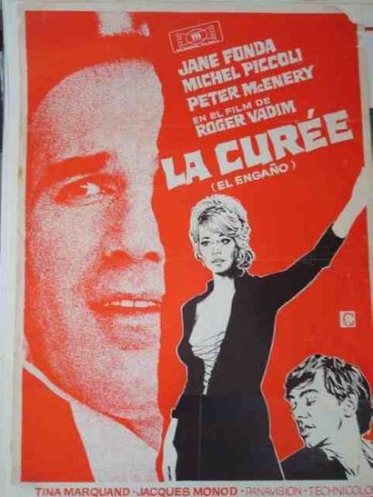 null Un ensemble de 5 affiches de cinéma sur le thème ROMANCE-COMEDIE, 80X60 LA CUREE,...
