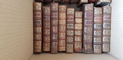 null Lot de 32 volumes reliés XVIIIème s., Sermons de Massillon, Pensées de Bourdaloue,...