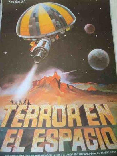 null Un ensemble de 5 affiches de cinéma sur le thème SCIENCE-FICTION, 80X60 TERROR...