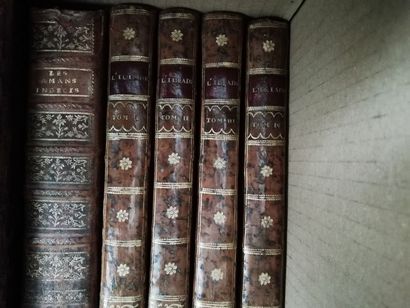 null 25 volumes XVIIIème s., reliures diverses, quelques oeuvres de théâtre