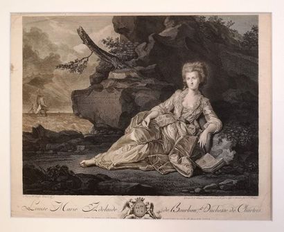null HENRIQUEZ, B. L. d’après Duplessis. Portrait de Louise Marie Adelaïde de Bourbon,...