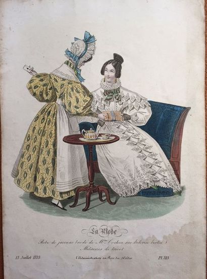 null [MODE]. Douze lithographies colorées, tailles diverses, vers 1830.