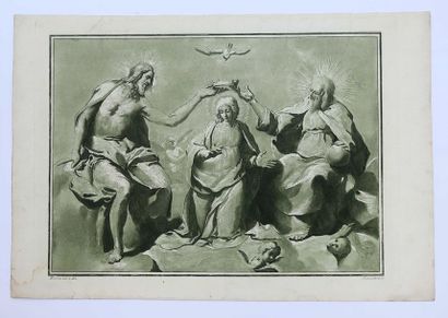 null SCACCIATI, Andrea II (1725-1771). ‘Le Couronnement de la vierge’ d’après Giovanni...