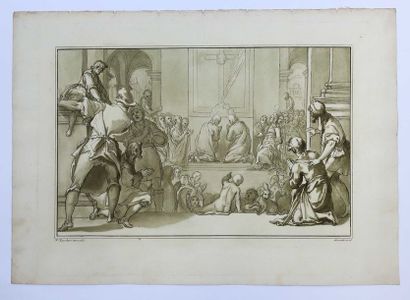null SCACCIATI, Andrea II (1725-1771). ‘l’Adoration’ d’après F. Zuccheri; ‘la Cène’...