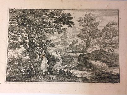 null VAN MEULEN, Adam Frans (1632-1690) deux paysages gravés par A Bauduins (Adriaen...