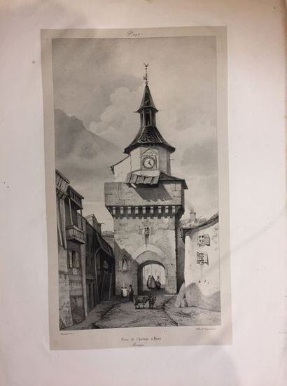 null FRANCE. Huit vues paysages et églises, tailles et artistes divers, 1829.