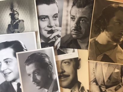null Studio Harcourt et divers. 8 portraits de Fernand Gravey sur papier mat et brillant....
