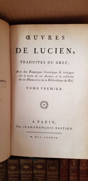 null Lot de livres XIXème s. : Oeuvres de Lebrun, 4 volumes, complet ; Oeuvres de...