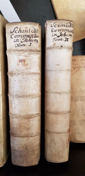 null Ensemble de 19 volumes reliés en velin blanc, XVIIeme s. et divers ; Thomae...