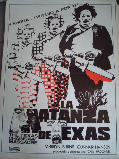 null Un ensemble de 5 affiches de cinéma sur le thème EPOUVANTE-HORREUR, 80X60 LAMATENZA...