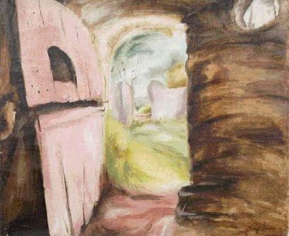 HENRI VERGE-SARRAT (1880-1966) PAYSAGE Huile sur toile 54 x 65 cm