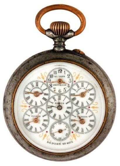 null Montre à temps multiples signée 'The Normal Watch', suisse, fin du XIXe siècle....
