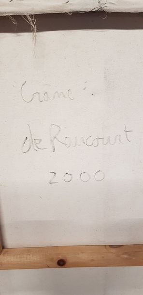 null Laurent de RAUCOURT (XX-XXI), Crâne, Acrylique sur toile, titrée, datée 2000...