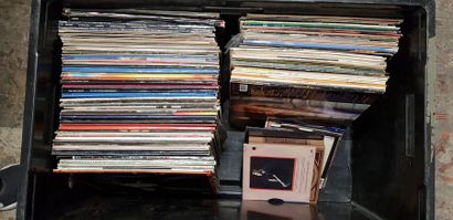 null 1 caisse de disques vinyls 33 tours et quelques 45 tours et LCD dont essentiellement...