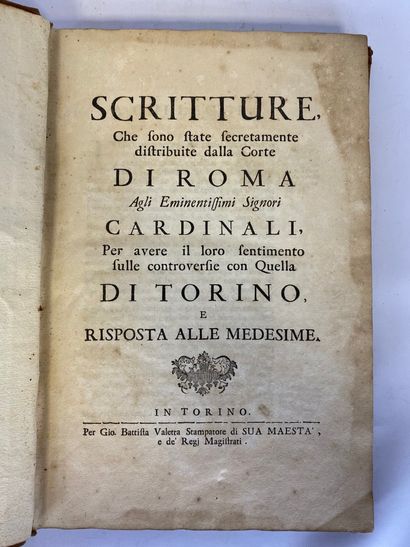  Scritture che sono state secretamente distribuite dalla Corte di Roma agli Eminentissimi...