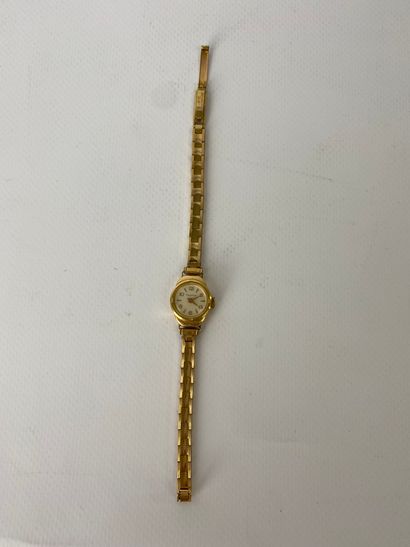 Ladies' watch with yellow gold dial (eagle...